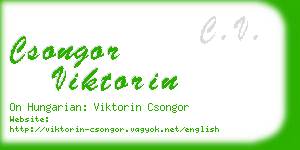 csongor viktorin business card